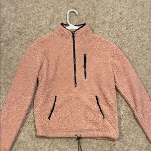 No Boundaries Soft Pink Sherpa Top